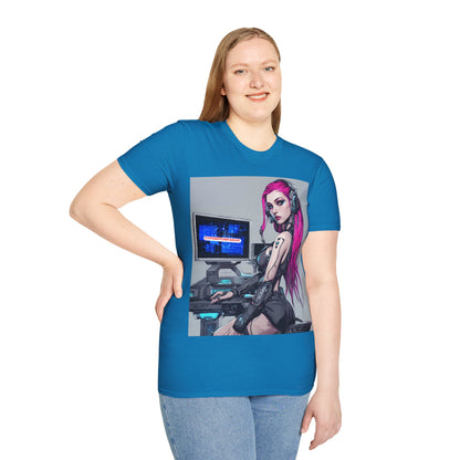 Netrunner Cyberpunk Dark colors Unisex T-Shirt by cypherpunkgear.com