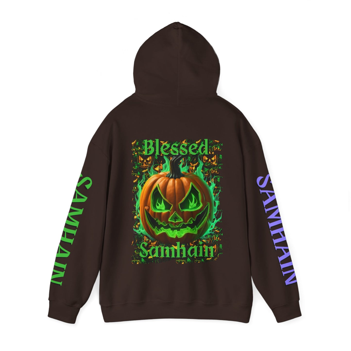 Blessed Samhain Green Jack Hoodie Unisex Hooded Sweatshirt by cypherpunkgear