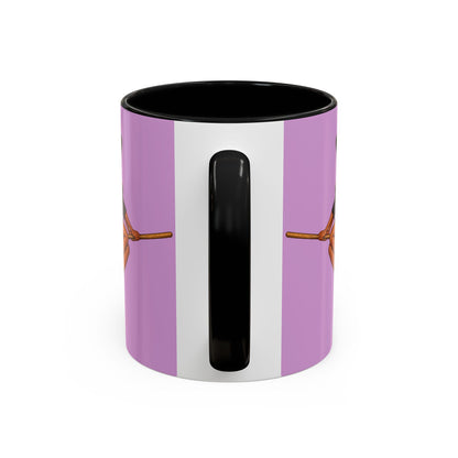 Velvet Vex Pink Accent Mug by CreepyCrafts.boo