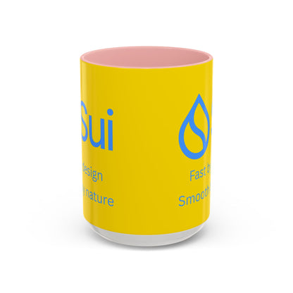 SUI Yellow Accent Mug by cypherpunkgear.com