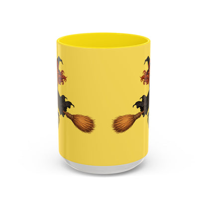 Hazel Hex Yellow Accent Mug by CreepyCrafts.boo