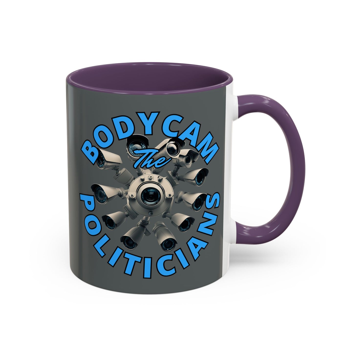 Bodycam the Politicians Cameras Grey Accent Mug by cypherpunkgear.com