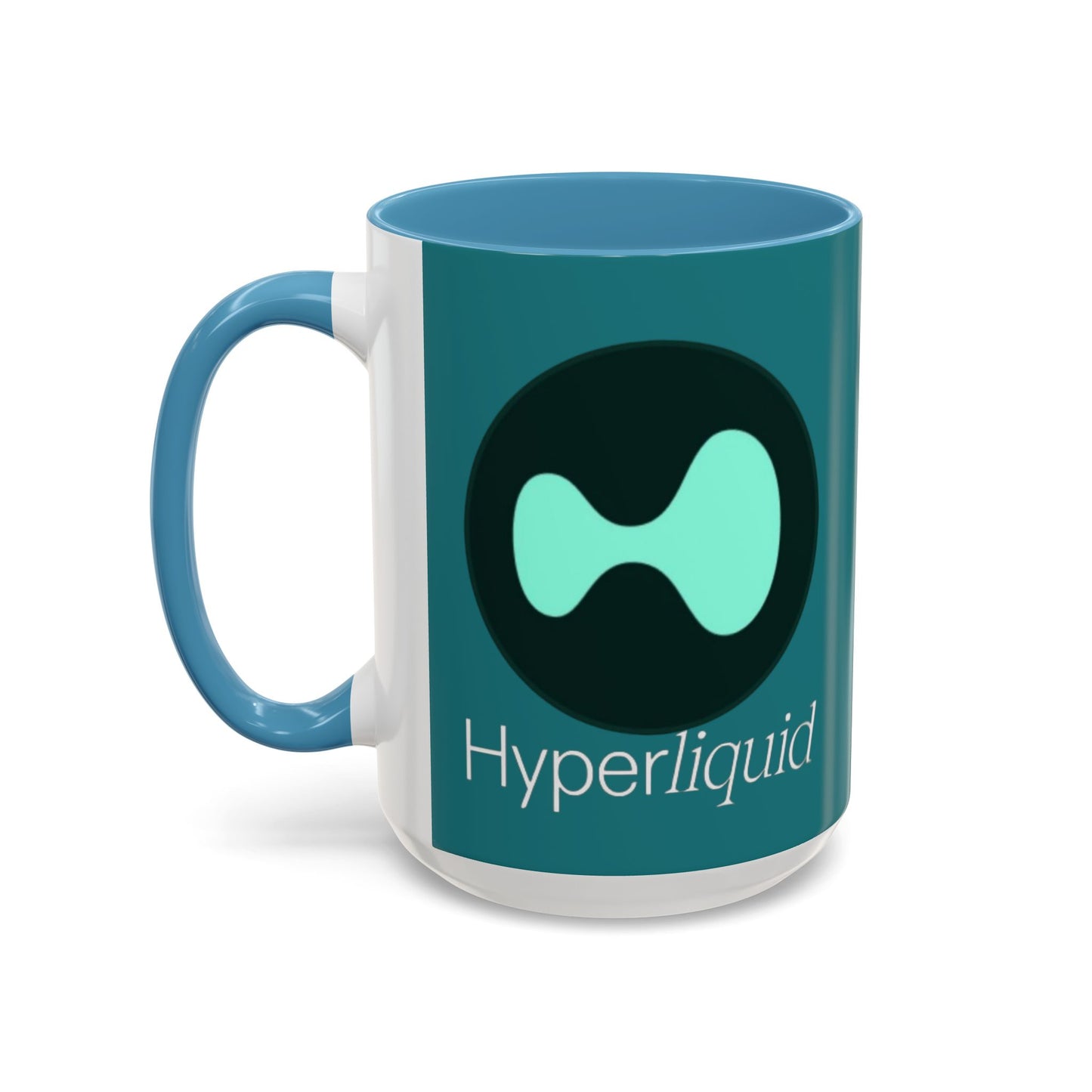 Hyperliquid White font Hyperliquid Accent Mug by cypherpunkgear.com
