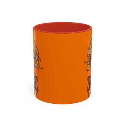 Caution, Savage Orange Accent Mug by cypherpunkgear.com