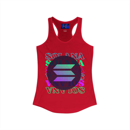 Solana, Solana, Solana (SOL) Women's Racerback Tank Top by cypherpunkgear.com