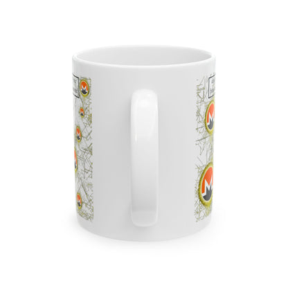 Monero (XMR) don't assume your freedoms are assured White Mug by cypherpunkgear.com