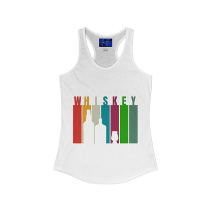 Whiskey spelled with an 'e' Women's Racerback Tank Top by cypherpunkgear.com
