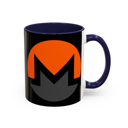 Monero (XMR) Black Accent Mug by cypherpunkgear.com