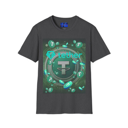 Tether Dark colors Unisex T-Shirt by cypherpunkgear.com