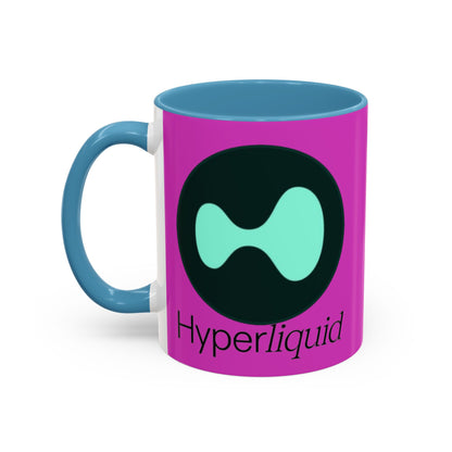 Hyperliquid Black font Pink Accent Mug by cypherpunkgear.com