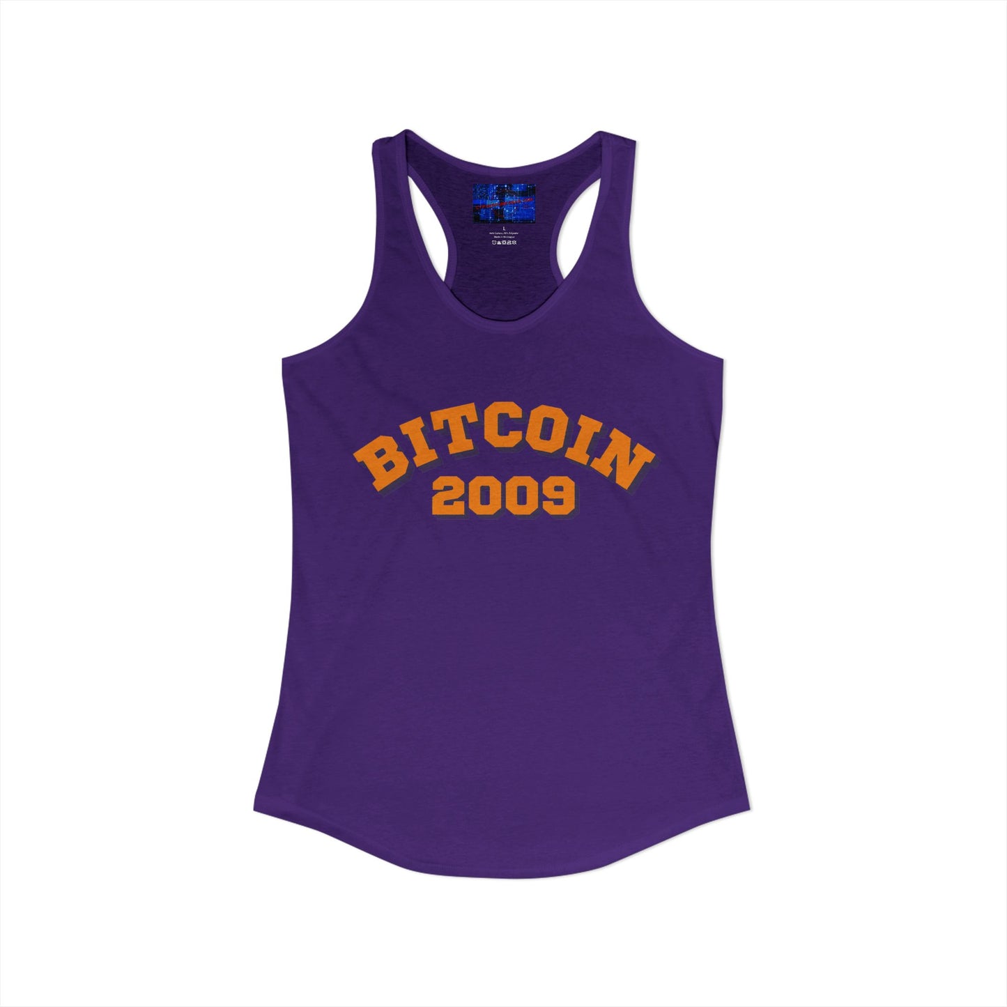 Bitcoin 2009 Women's Racerback Tank Top by cypherpunkgear.com