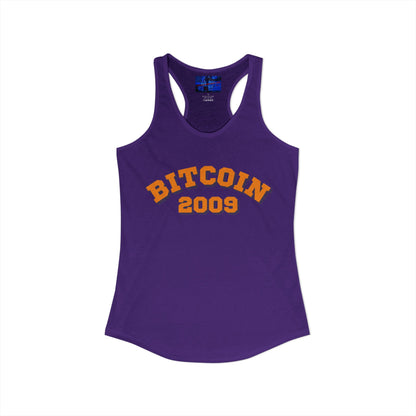 Bitcoin 2009 Women's Racerback Tank Top by cypherpunkgear.com