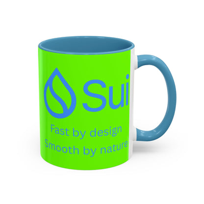 SUI Green Accent Mug by cypherpunkgear.com