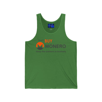 Don't buy Monero (XMR) Unisex Jersey Tank Top by cypherpunkgear.com