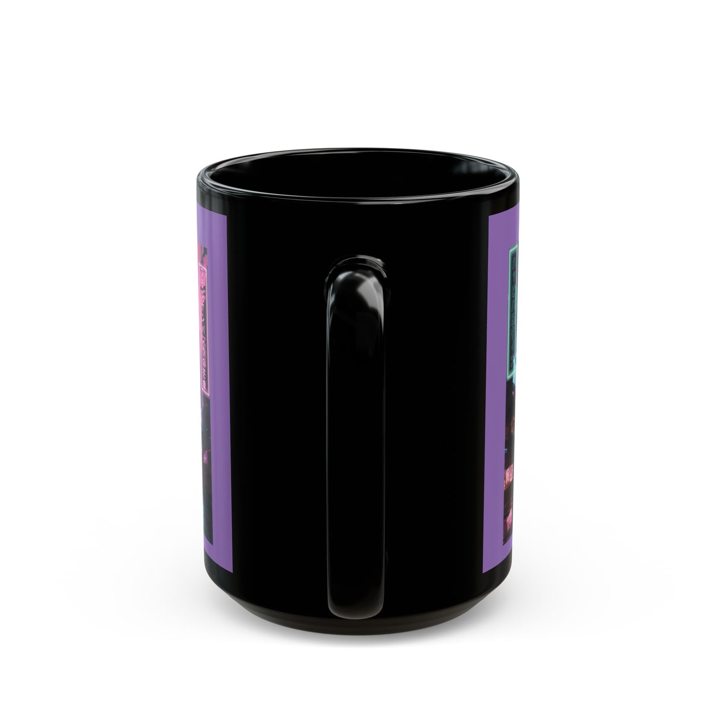 Neon Bride of Frankenstein Purple Mug by CreepyCrafts.boo