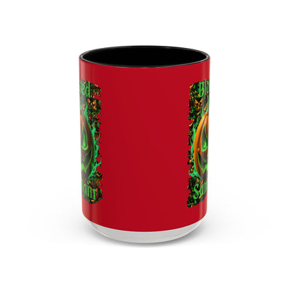 Blessed Samhain Green Jack Red Accent Mug by CreepyCrafts.boo