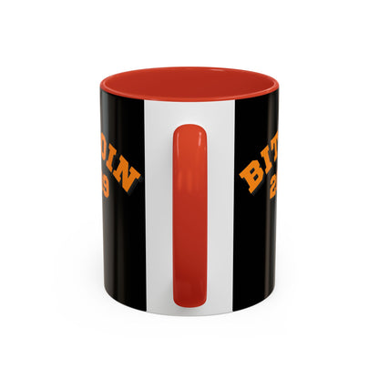 Bitcoin 2009 Black Accent Mug by cypherpunkgear.com