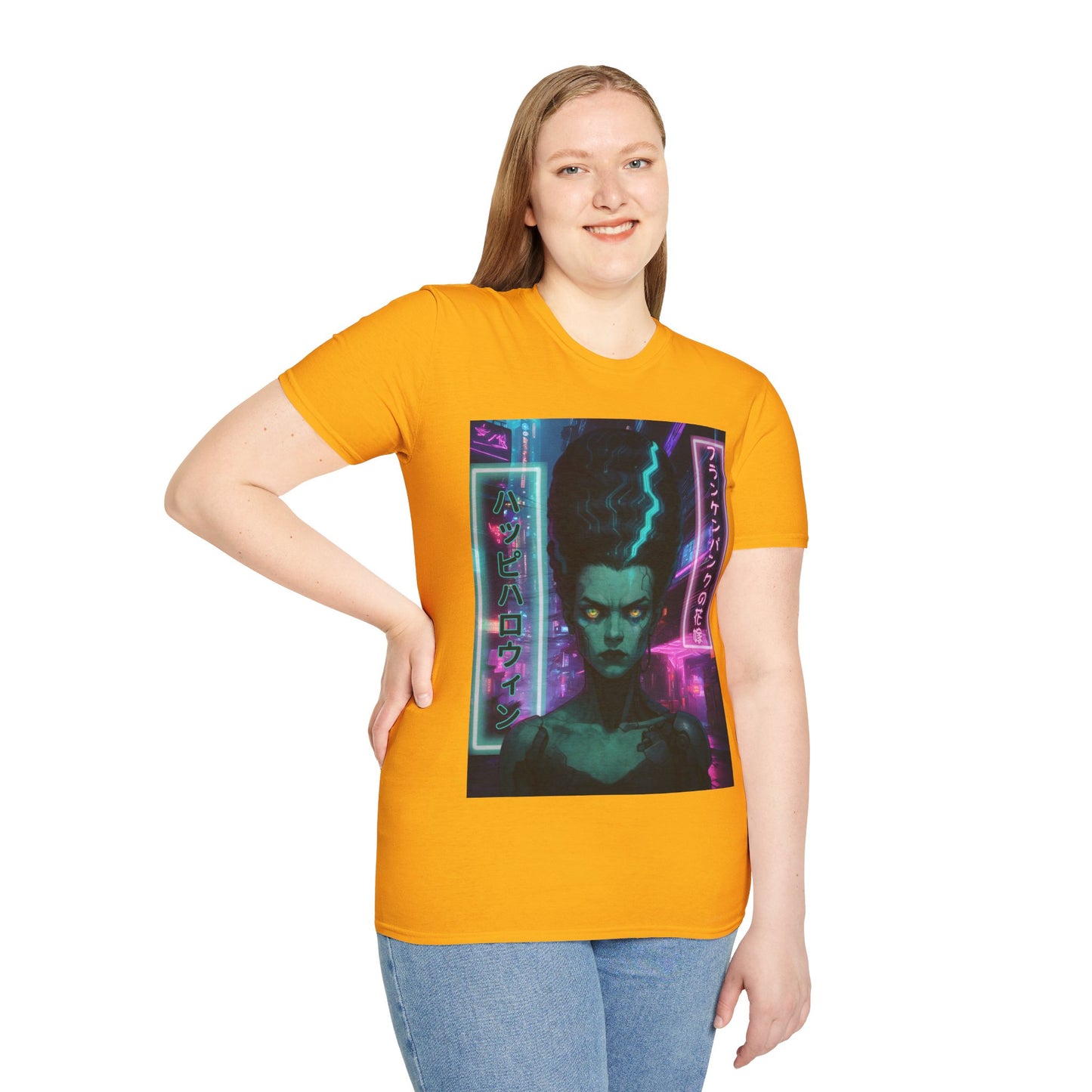 Bride of Frankenpunk Light colors Unisex T-Shirt by CreepyCrafts.boo