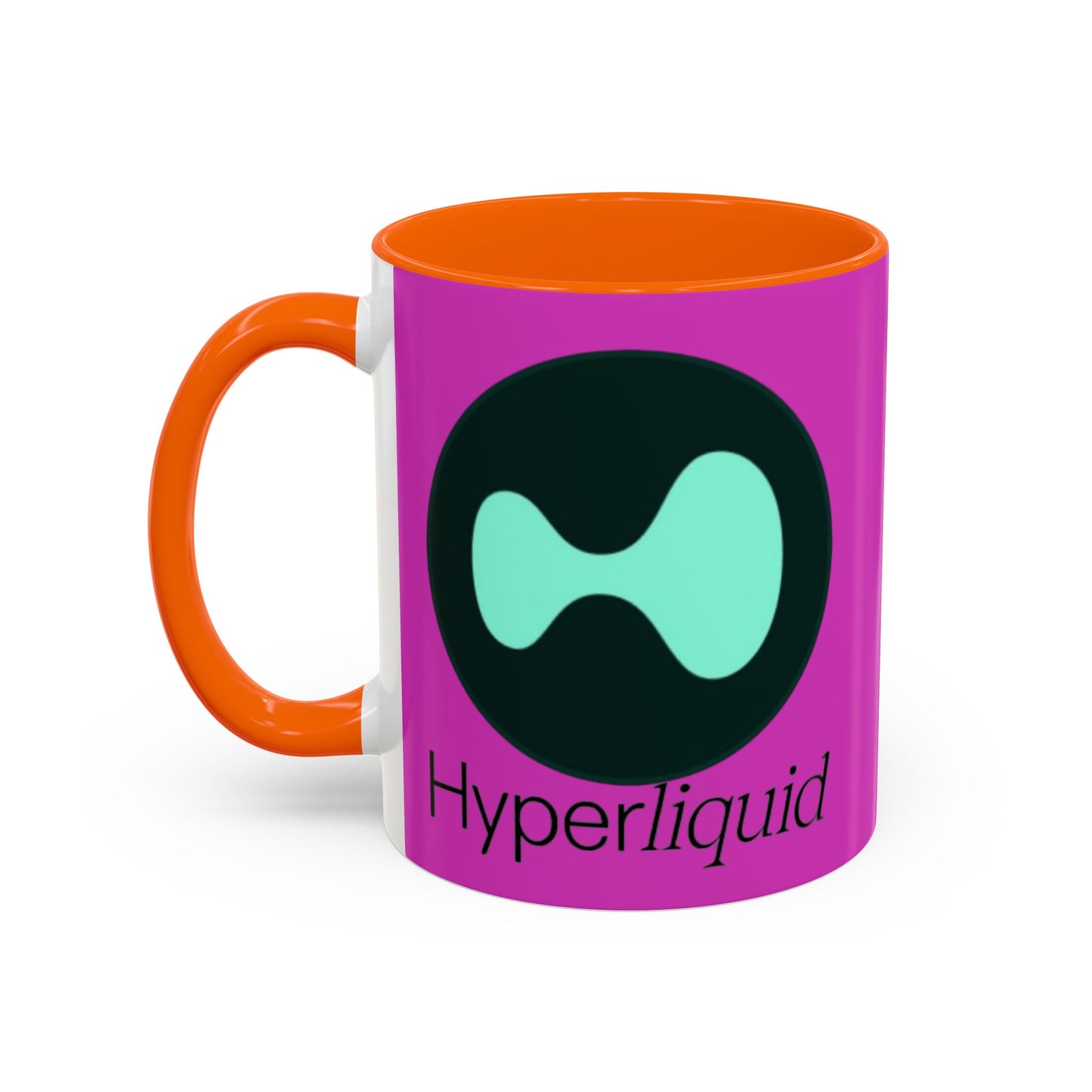 Hyperliquid Black font Pink Accent Mug by cypherpunkgear.com