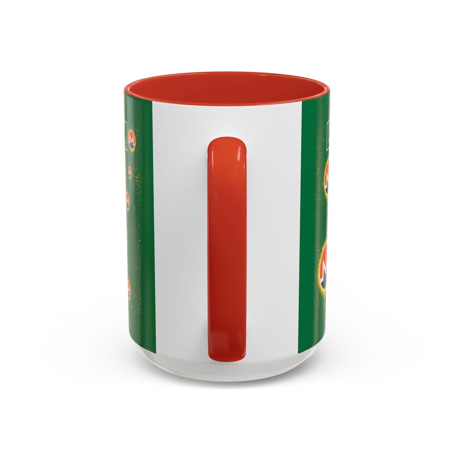 Monero (XMR) don't assume your freedoms are assured Green Accent Mug by cypherpunkgear.com