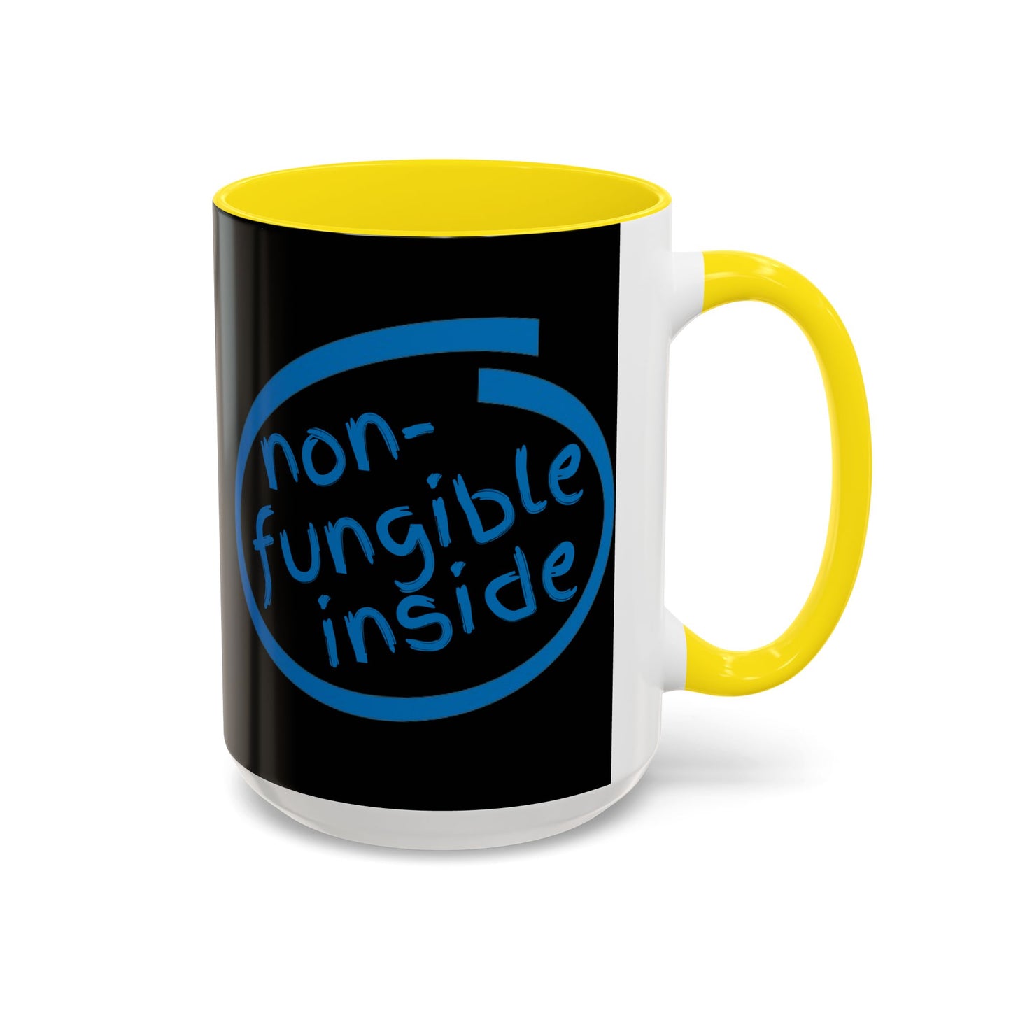 Non-Fungible Inside Black Accent Mug by cypherpunkgear.com