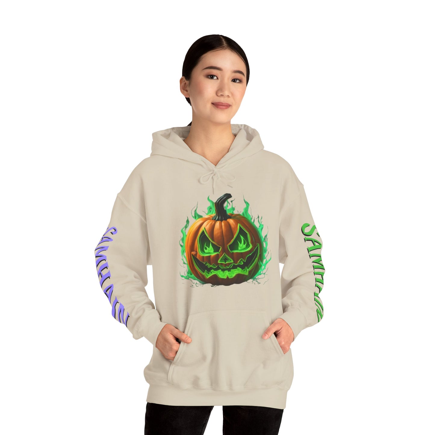 Blessed Samhain Green Jack Hoodie Unisex Hooded Sweatshirt by CreepyCrafts.boo