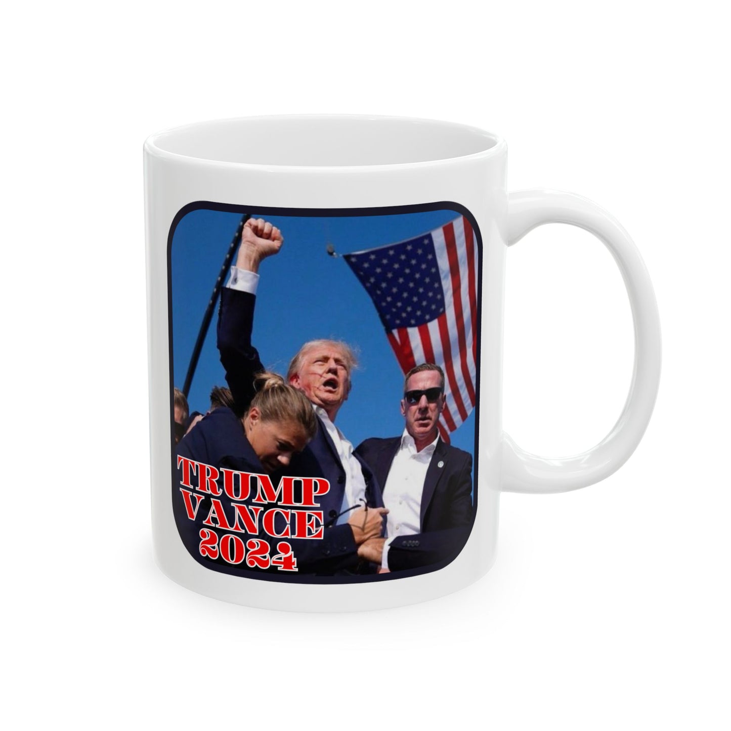 Trump and Vance 2024 White Mug by cypherpunkgear