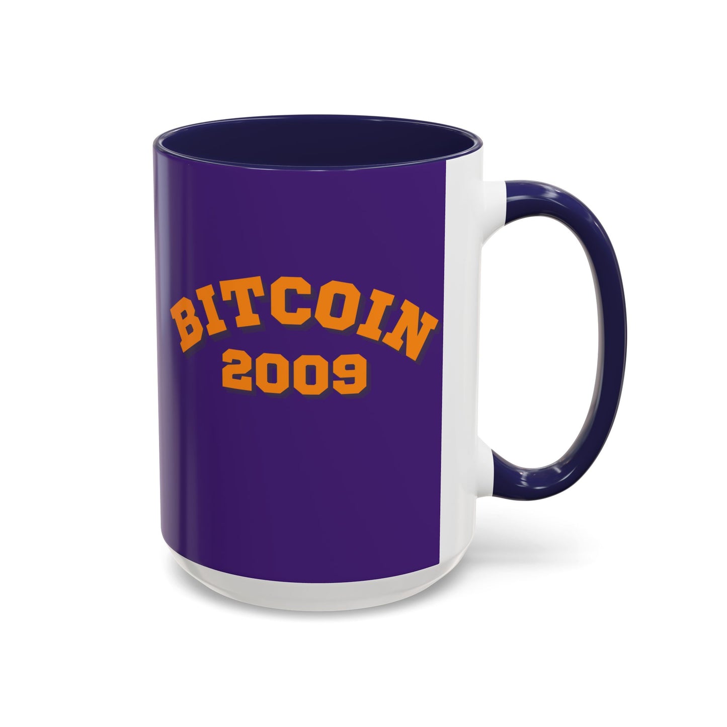 Bitcoin 2009 Dark Purple Accent Mug by cypherpunkgear.com