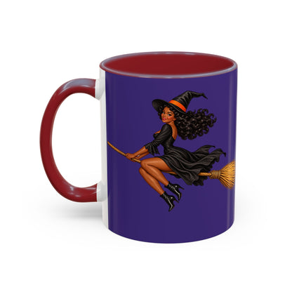 Velvet Vex Purple Accent Mug by CreepyCrafts.boo