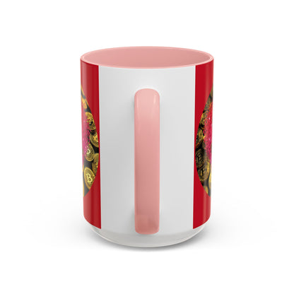 Bitcoin is My Valentine Red Accent Mug by cypherpunkgear.com