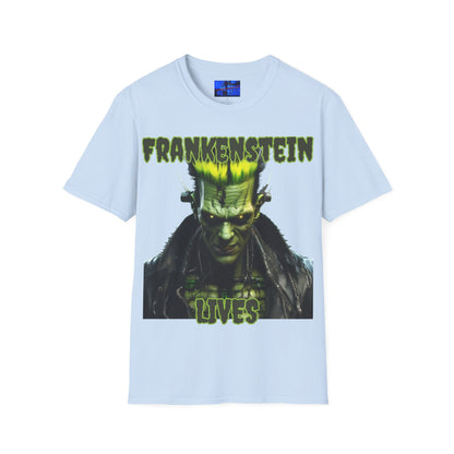 Frankenstein Lives LTcolors Unisex T-Shirt by cypherpunkgear