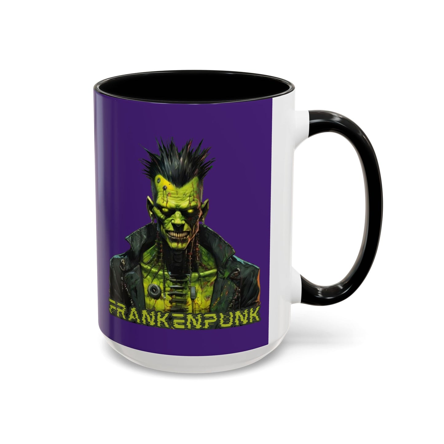 Frankenpunk Purple Accent Mug by CreepyCrafts.boo
