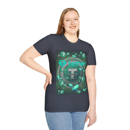 Tether Dark colors Unisex T-Shirt by cypherpunkgear.com