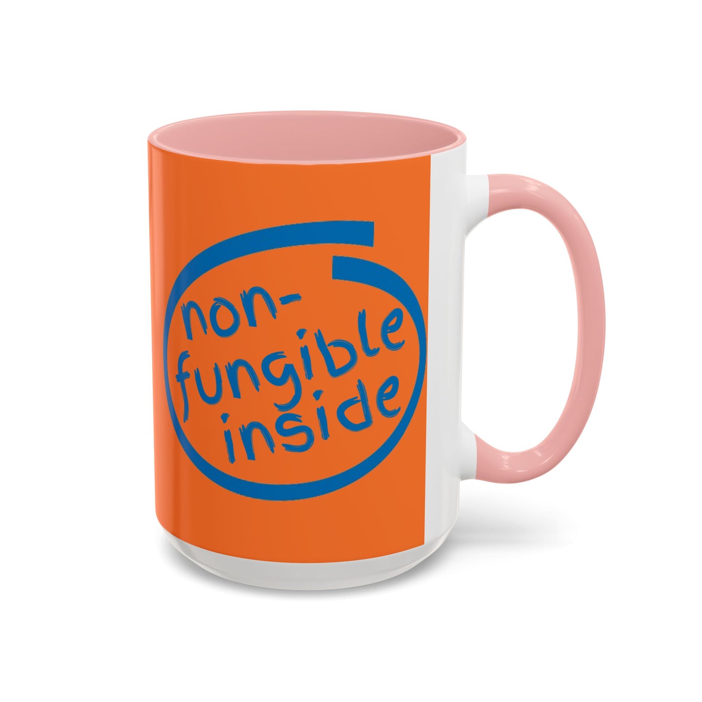 Non-Fungible Inside Orange Accent Mug by cypherpunkgear.com