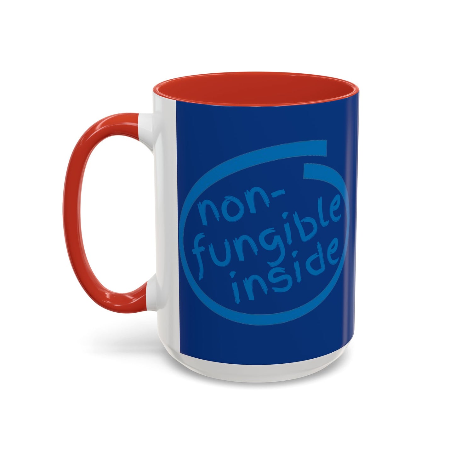 Non-Fungible Inside Dark Blue Accent Mug by cypherpunkgear.com