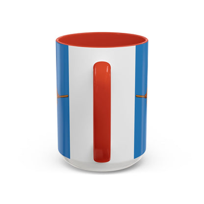Velvet Vex Blue Accent Mug by CreepyCrafts.boo