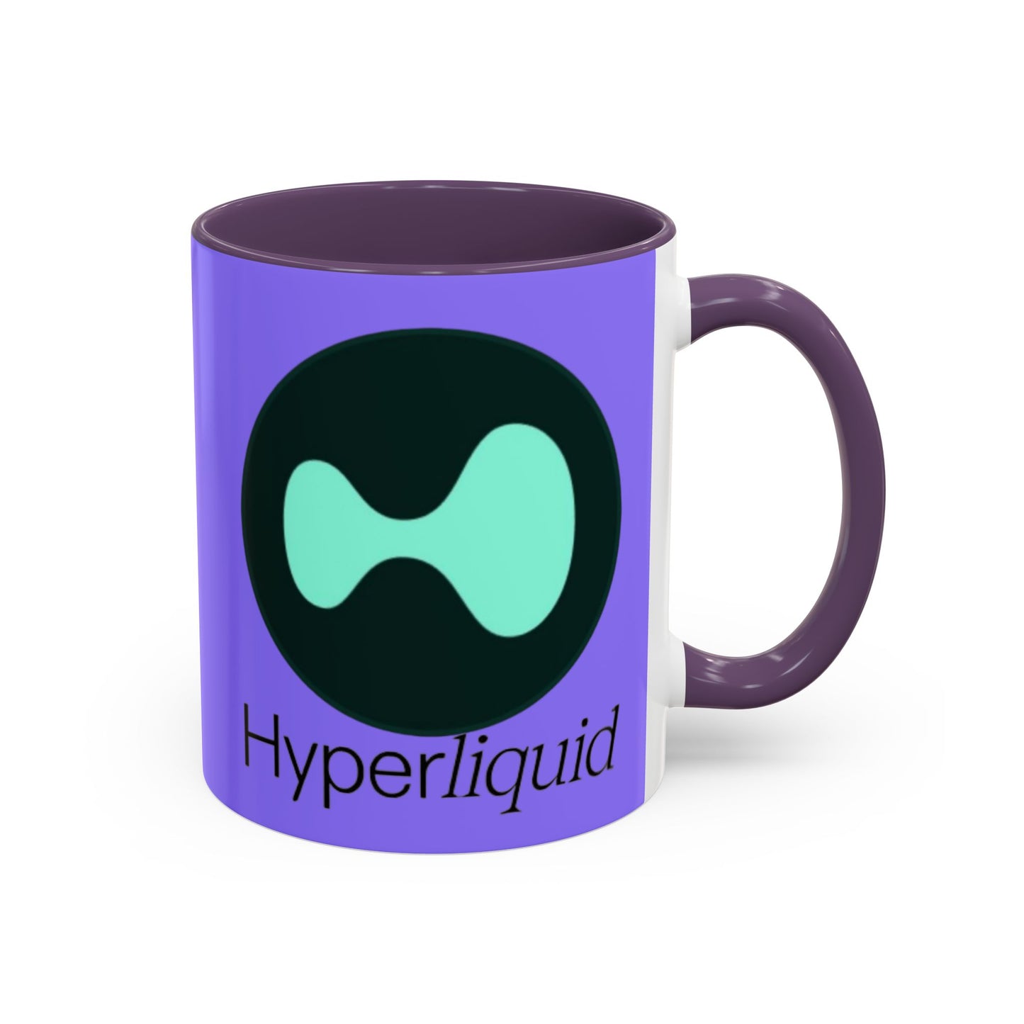 Hyperliquid Black font Light Purple Accent Mug by cypherpunkgear.com