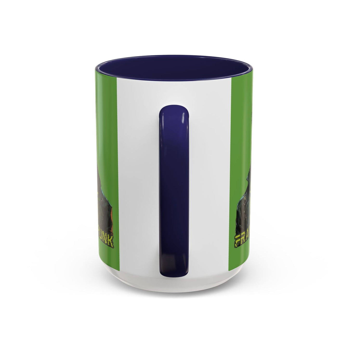 Frankenpunk Green Accent Mug by CreepyCrafts.boo