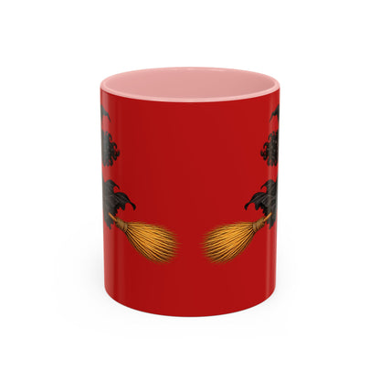 Velvet Vex Red Accent Mug by CreepyCrafts.boo