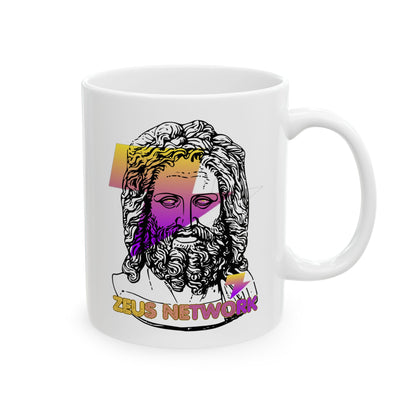 Zeus Network White Mug by cypherpunkgear.com
