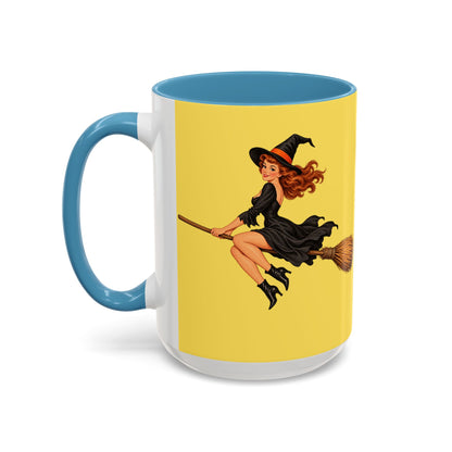 Hazel Hex Yellow Accent Mug by CreepyCrafts.boo