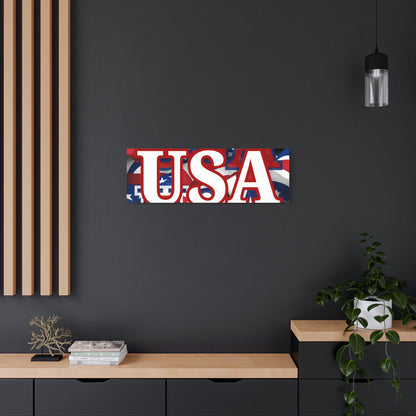 USA! USA! USA White Center Metal Art Sign by cypherpunkgear