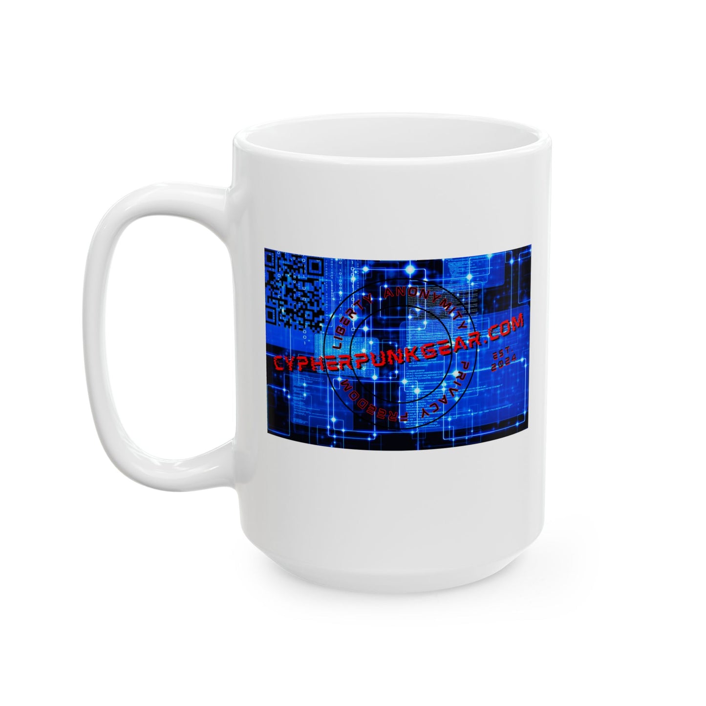Cypherpunkgear.com logo White Mug by cypherpunkgear.com