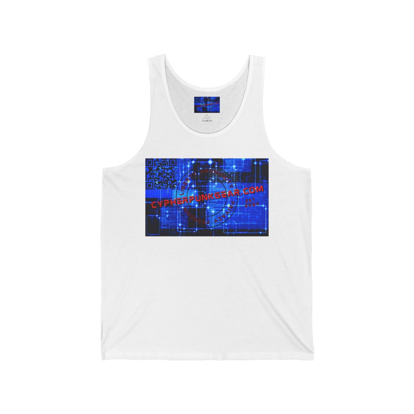 Cypherpunkgear.com logo Unisex Jersey Tank Top by cypherpunkgear.com