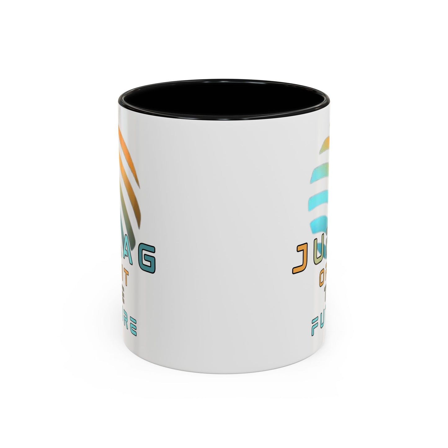 Jupiter (JUP) Orbit the Future White Accent Mug by cypherpunkgear.com