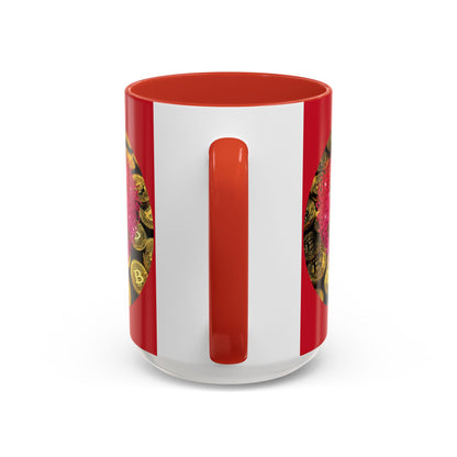 Bitcoin is My Valentine Red Accent Mug by cypherpunkgear.com