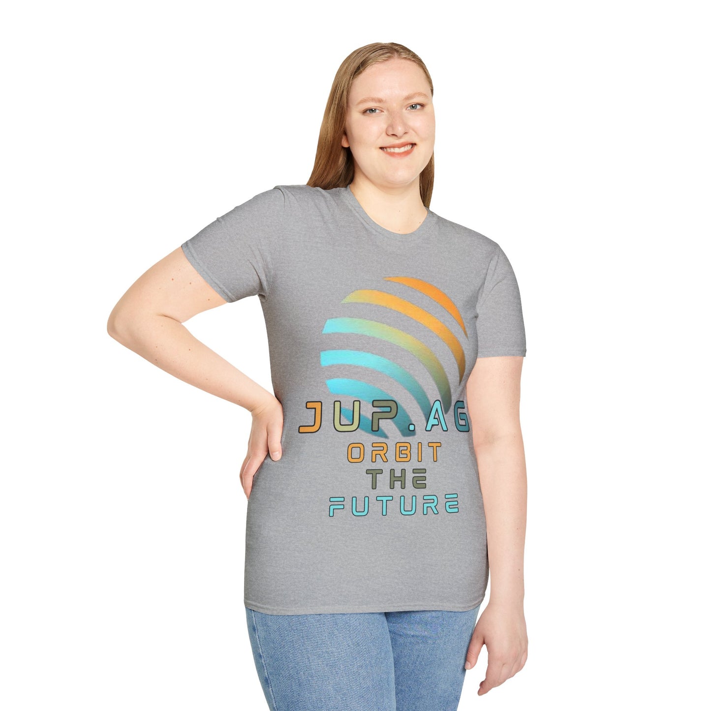 Jupiter (JUP) Orbit the Future Light colors Unisex T-Shirt by cypherpunkgear.com