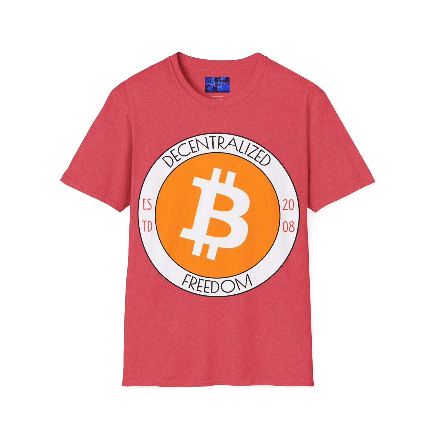 Bitcoin Decentralized Freedom LTcolors Unisex T-Shirt by cypherpunkgear.com