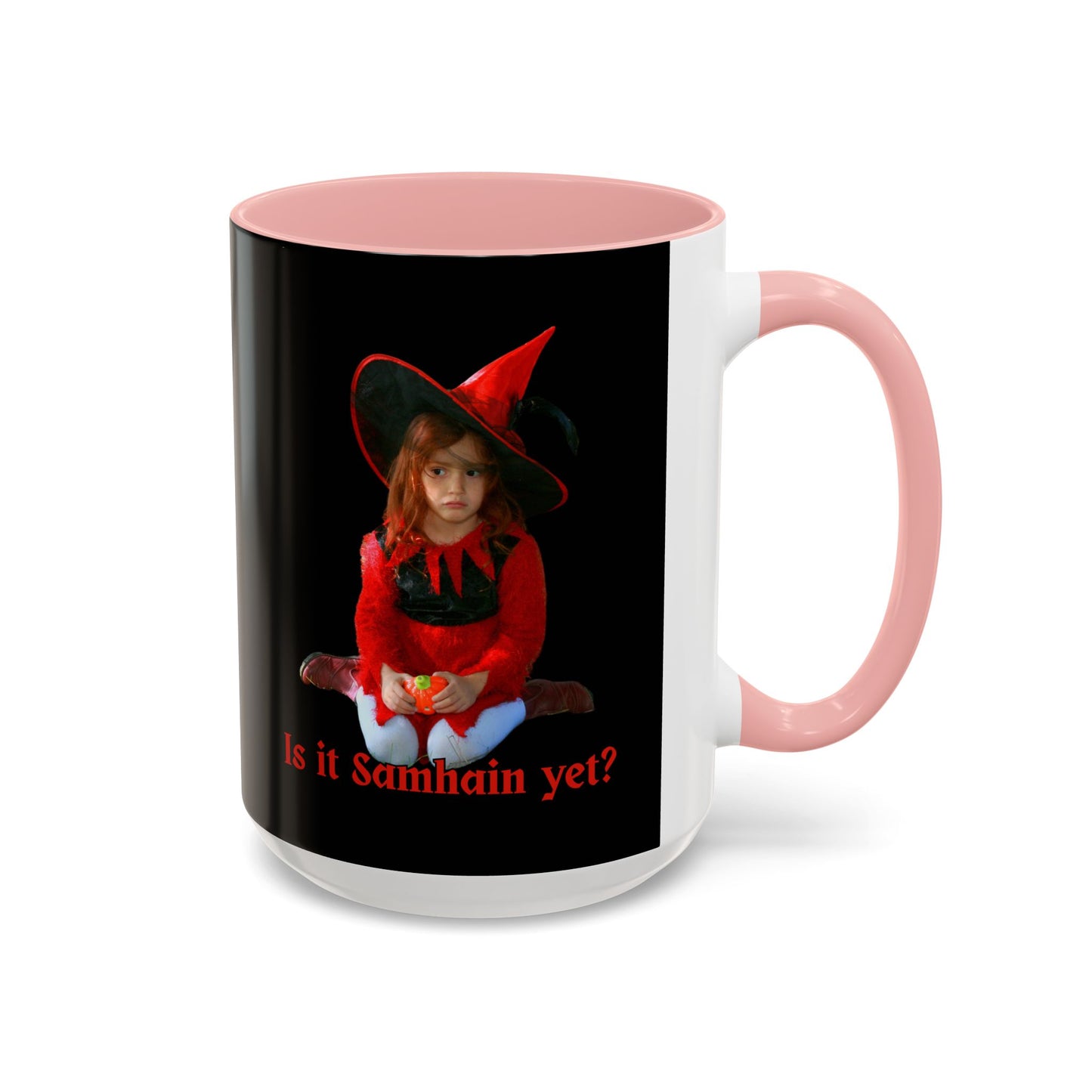 Is it Samhain yet? Black Accent Mug by CreepyCrafts.boo