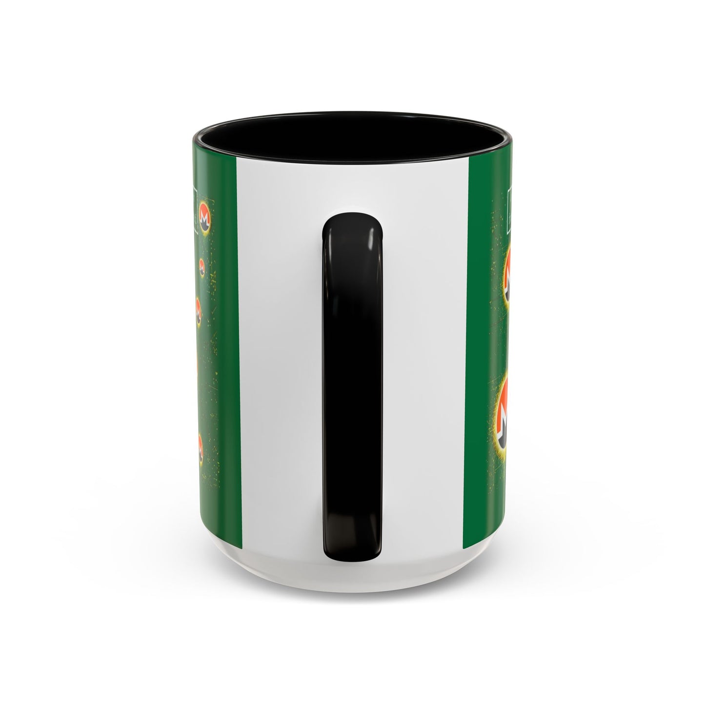 Monero (XMR) don't assume your freedoms are assured Green Accent Mug by cypherpunkgear.com